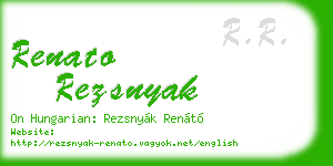 renato rezsnyak business card